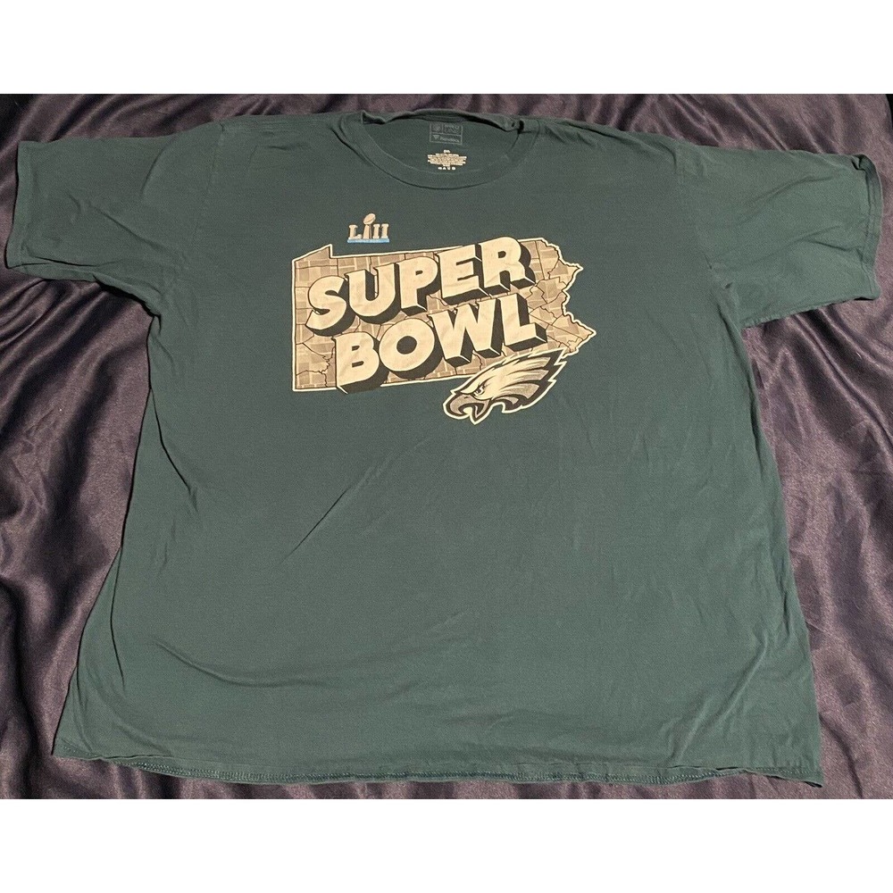 Philadelphia Eagles LII Super Bowl NFL Fanatics T Shirt Mens 3XL